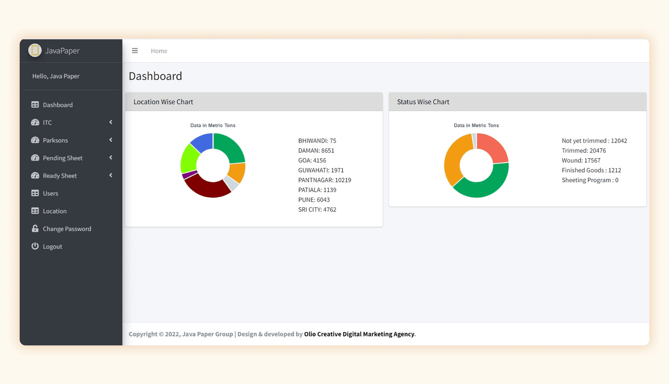 Paper Trail — Vendor portal view